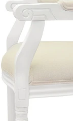 купить Мягкий стул с подлокотниками Volker Arm Beige and White в интернет-магазине