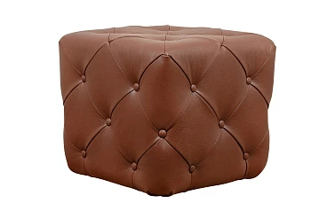 Дизайнерский пуф Amrit Light Brown Leather