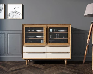 купить стильный Буфет "Bruni white" низкий арт BR34WH в интернет-магазине