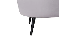 купить Низкое кресло ракушка Pearl Grey на черных ножках