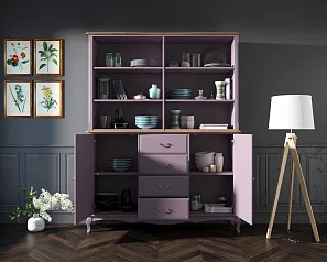 купить стильный Шкаф Leontina Lavanda с открытым верхом арт ST9351/2L в интернет-магазине