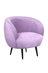 красивое Мягкое кресло Benee Purple на черных ножках