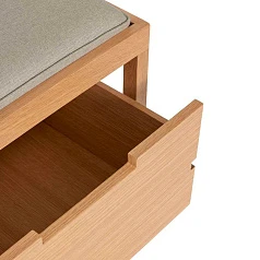 БАНКЕТКА BIFI HUBSCH, СВЕТЛО - СЕРЫЙ / НАТУРАЛЬНЫЙ