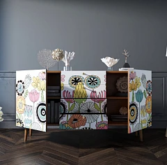 Комод "Berber" с ящиками арт BB14/Print_03 в интерьере