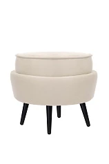 заказать Пуф Pearl Adorn Beige на черных ножках