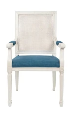 фото Мягкий стул с подлокотниками Wilton White