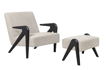 заказать стильные Кресло с пуфом для гостиниц Arrow BL V5