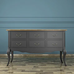 купить красивые Консоль "Leontina Black" 6 ящиков арт ST9358BLK