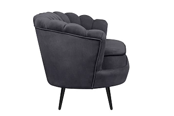 купить Дизайнерский диван Pearl Double Black на черных ножках