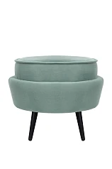 Пуф Pearl Adorn Green на черных ножках