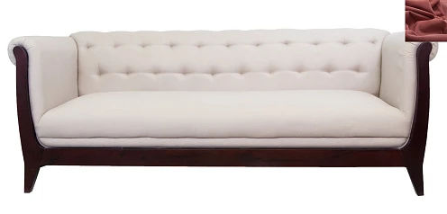 Классический диван Delvin красный в интерьере