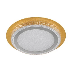 купить 33631 Светодиодный светильник потолочный URBANIA ?350, 18W(LED), 3000K, 1800lm, стекло, золотой/кристалл