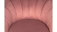 Низкое кресло ракушка Pearl Pink V3 на черных ножках в интернет-магазине