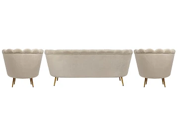 Комплект кресел и дивана ракушка Pearl Triple Taupe в интернет-магазине