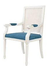 фото Мягкий стул с подлокотниками Wilton White