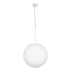 купить красивые 64583 Подвесной светильник MONTEROLO PRO, 1Х40 Вт (Е27), ?400 мм, Н2000 мм, матовый никель / опаловый белый пластик в интернет-магазине