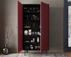 красивый Шкаф двухдверный "Emerson" арт EM091/red/L на заказ