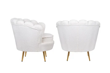 Комплект кресел ракушка Pearl White Boucle