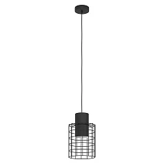 купить 43625 Подвесной потолочный светильник (люстра) MILLIGAN, 1Х40W, E27, H1100, ?200, сталь, черный/белы в интернет-магазине