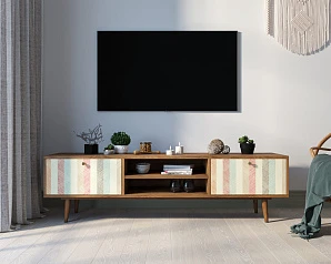 купить Комод "Berber" с нишей низкий под TV принт 45 арт BB49/Print_45
