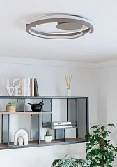 901823 Светодиодный настенно-потолочный светильник с регулировкой цветовой температуры MEZZOMONTE, 40W(LED), 2700-6500K, 3200lm, алюминий, сталь, песо