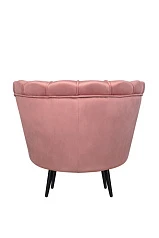 заказать Низкое кресло ракушка Pearl Pink V3 на черных ножках