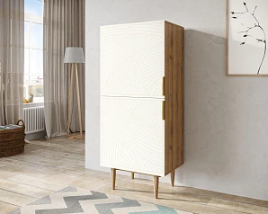 купить стильные Вертикальный комод с двумя дверками "Line" LN05/GR1/beige в интернет-магазине