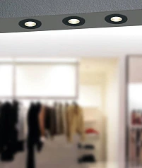 купить 33997 Встраиваемый светильник диммируемый SALICETO, 6W (LED), 4000K, 500lm, ?88, алюминий, черный