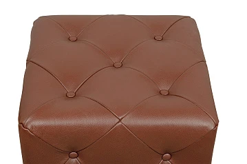 Дизайнерский пуф Amrit Light Brown Leather