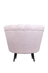 Низкое кресло ракушка Pearl Pink Boucle на черных ножках в интернет-магазине