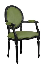 красивый Мягкий стул с подлокотниками Delo Kora Arm Green