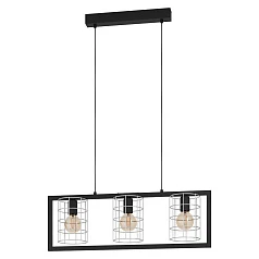 купить 43663 Подвесной потолочный светильник (люстра) JUBILY, 3Х40W, E27, L770, B145, H1100, сталь/цинк, че