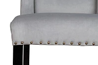 фото Дизайнерский барный стул Skipton Grey Velvet в интерьере