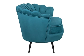 Диван ракушка Pearl Double Marine Velvet на черных ножках в интернет-магазине
