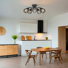 фото 31532 Люстра TARBES, 5x60W(E27), сталь, черный