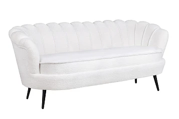 заказать Диван ракушка для гостиниц Pearl Triple Boucle на черных ножках