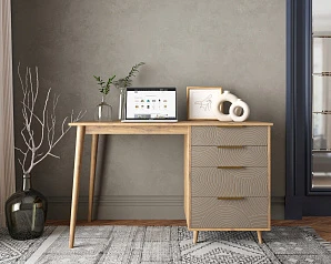 купить стильный Стол рабочий "Line" одной тумбой R23/beige в интернет-магазине