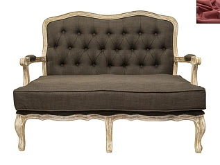 Прямой диван модерн Yareli Brown V2 коричневый в интерьере