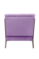 Низкое кресло с деревянными подлокотниками Mody Purple фиолетовое на заказ