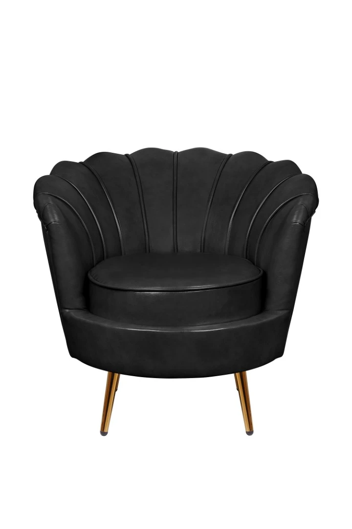 красивое Низкое кресло ракушка Pearl Black V2 на заказ
