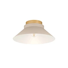 купить стильные 900736 Потолочный светильник MOHARRAS, 1X40W (E27), H160, ?400, дерево, коричневый / сталь, песочный в интернет-магазине