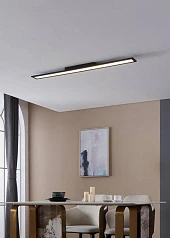 900822 Потолочный светильник SALOBRENA 1, 38W (LED), 4000K, 4700lm, L1195, B100, H45, алюминий, черный / пластик, белый в интерьере