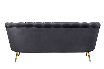 Трехместный диван ракушка для гостиниц Pearl Triple Black на заказ в интернет-магазине