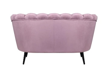 заказать Дизайнерский двухместный диван Pearl Double Pink на черных ножках