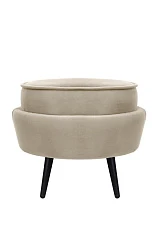 Пуф Pearl Adorn Taupe на черных ножках