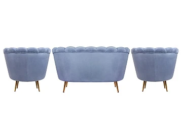 купить Комплект кресел и дивана ракушка Pearl Double Blue