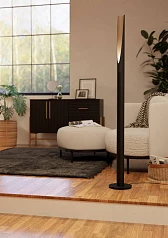 901735 Торшер с ножным выключателем BARBOTTO, 1X4,5W(GU10-LED), 345lm, H1365, сталь, дерево на заказ