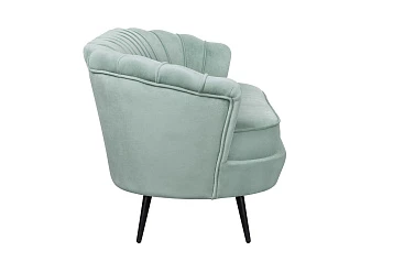 купить Диван ракушка для гостиниц Pearl Triple Green на черных ножках