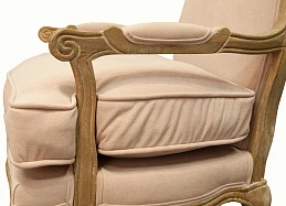 красивое Мягкое полукресло с подлокотниками Nitro Beige Velvet в интернет-магазине