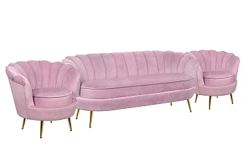 заказать Комплект кресел и дивана ракушка Pearl Triple Pink